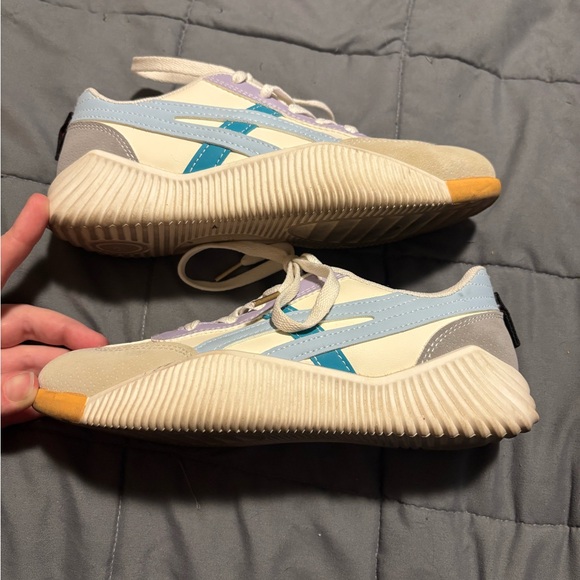 DEFLORANCE Orthopedic Vintage Milan Colorblock Blue and Purple Sneakers Size 38 - Picture 5 of 8